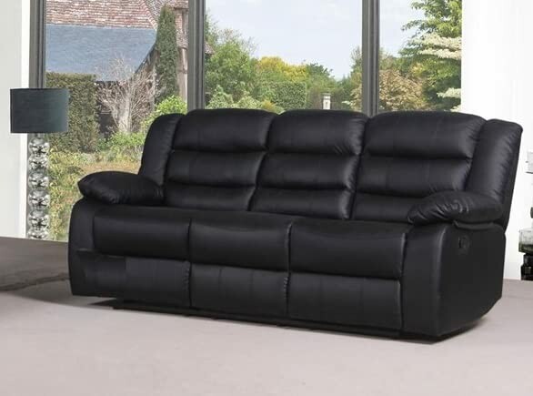 Roma Leather Recliner Sofa's unique design with cupholders.